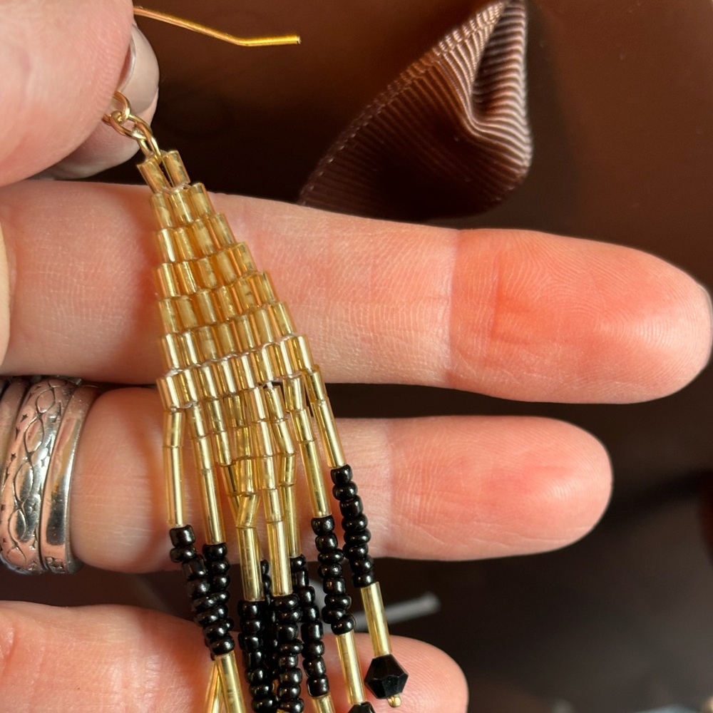 Beachy Statement Earring Bundle | Raffia Pearl Go… - image 5